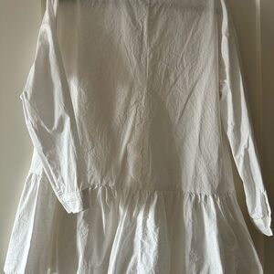 CJLA cotton white shirt dress